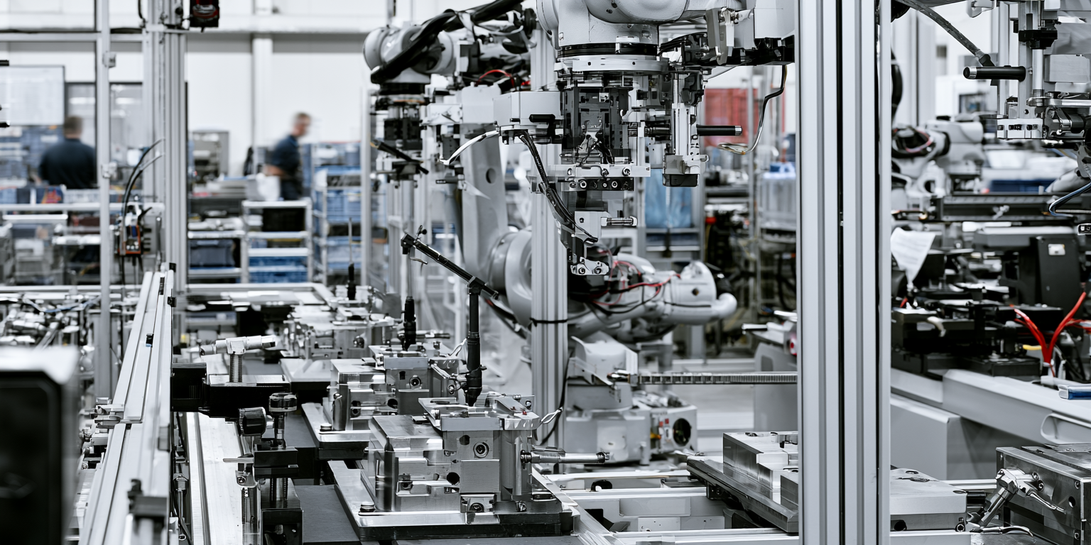 Documentary industrial photography of automated production systems