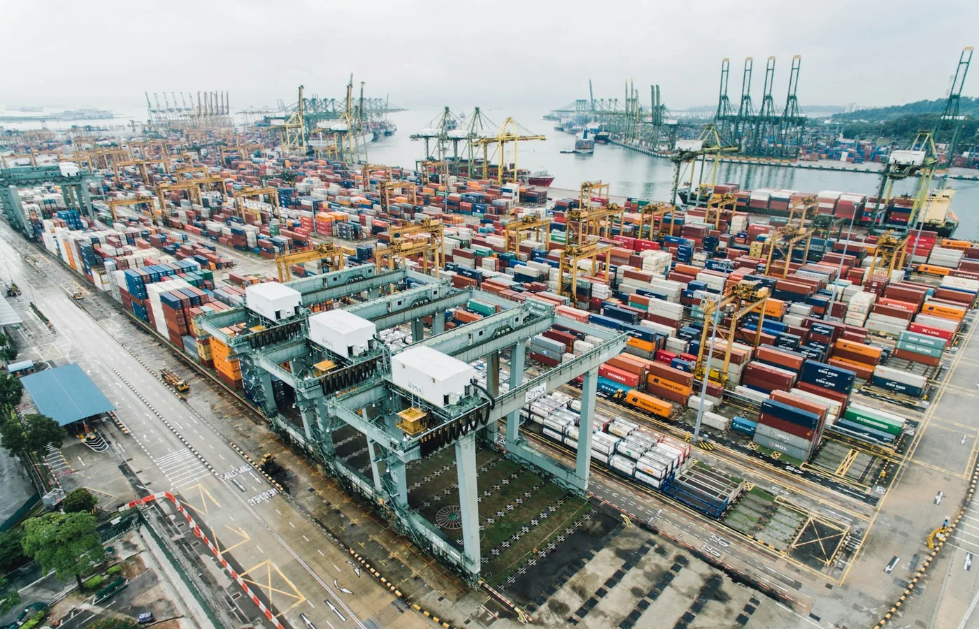 Container terminal and cranes representing cross-border market entry readiness